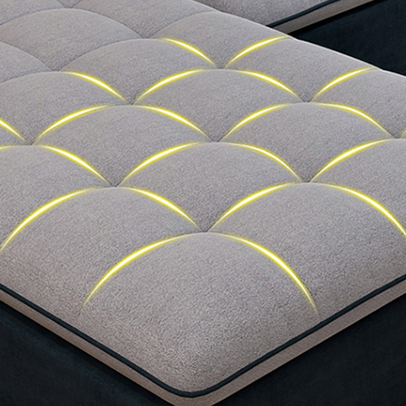 Farmhouse Pillow Top Arm Sectional Tufted Back Sofa and Chaise Clearhalo 'furn' 'furn_sectionals' 'Furniture' 'furniture_sectionals' 'Living Room Furniture' 'Sectionals' 4919161