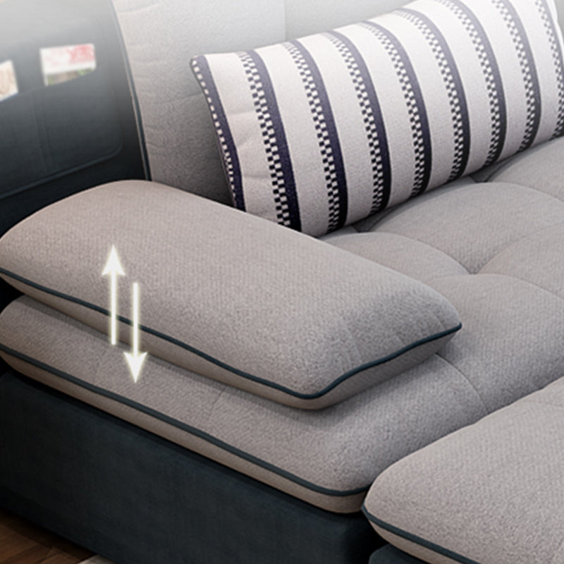 Farmhouse Pillow Top Arm Sectional Tufted Back Sofa and Chaise Clearhalo 'furn' 'furn_sectionals' 'Furniture' 'furniture_sectionals' 'Living Room Furniture' 'Sectionals' 4919162