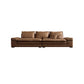 Modern Faux Leather Sectional Tan Cushion Back Sofa for Living Room Clearhalo 'furn' 'furn_sectionals' 'Furniture' 'furniture_sectionals' 'Living Room Furniture' 'Sectionals' 4919172