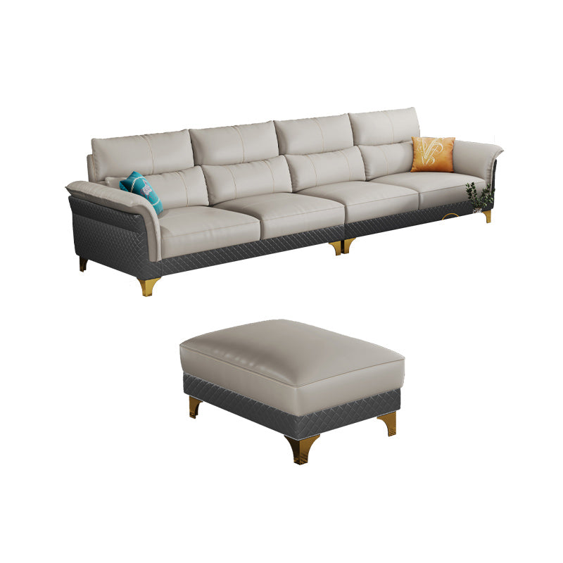 Contemporary Grey Sectional High Back Pillow Top Arm Sofa for Living Room Clearhalo 'furn' 'furn_sectionals' 'Furniture' 'furniture_sectionals' 'Living Room Furniture' 'Sectionals' 4919207