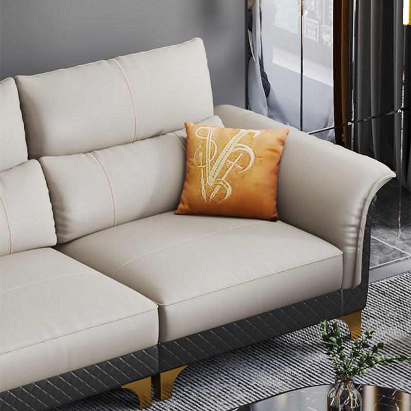 Contemporary Grey Sectional High Back Pillow Top Arm Sofa for Living Room Clearhalo 'furn' 'furn_sectionals' 'Furniture' 'furniture_sectionals' 'Living Room Furniture' 'Sectionals' 4919212