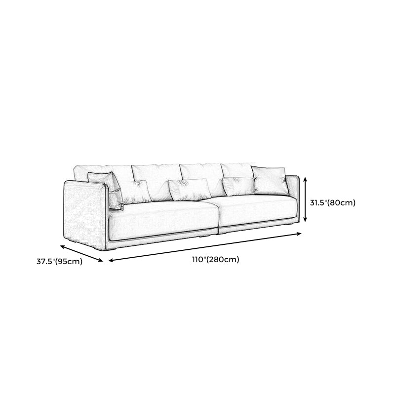 Faux Leather Sectional Square Arm Cushion Back Sofa for Living Room Clearhalo 'furn' 'furn_sectionals' 'Furniture' 'furniture_sectionals' 'Living Room Furniture' 'Sectionals' 4919237