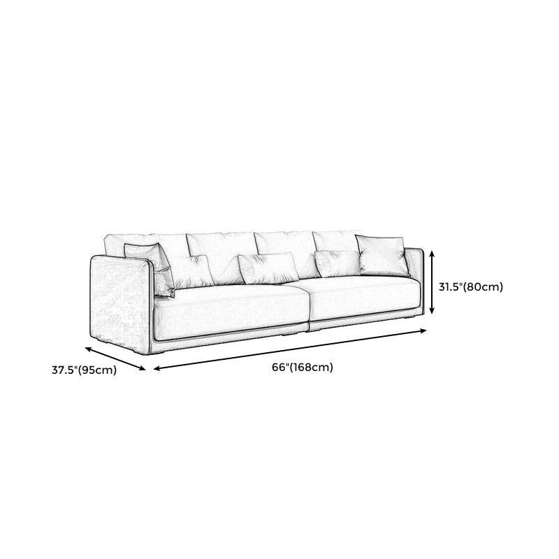 Faux Leather Sectional Square Arm Cushion Back Sofa for Living Room Clearhalo 'furn' 'furn_sectionals' 'Furniture' 'furniture_sectionals' 'Living Room Furniture' 'Sectionals' 4919239