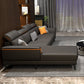 L-Shape Faux Leather Slipcovered Sofa Stain-Resistant Sectional and Chaise for 4 People 122"L x 69"W x 38.5"H Dark Gray Clearhalo 'furn' 'furn_sectionals' 'Furniture' 'furniture_sectionals' 'Living Room Furniture' 'Sectionals' 4919243
