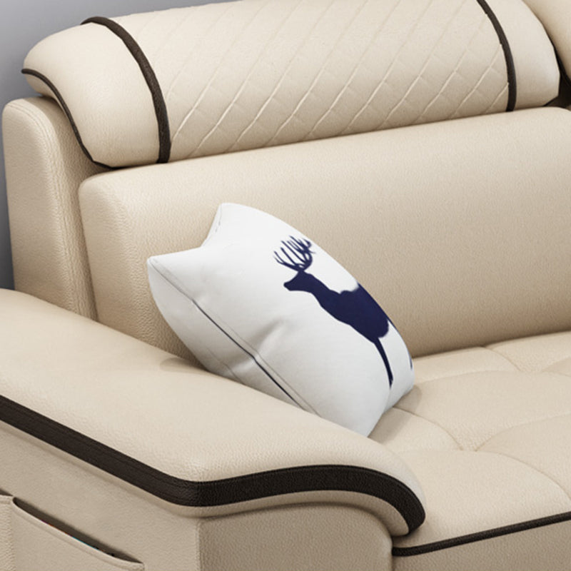 Pillow Top Arm Sofa and Chaise Cushions Back Sectionals with Storage Clearhalo 'furn' 'furn_sectionals' 'Furniture' 'furniture_sectionals' 'Living Room Furniture' 'Sectionals' 4919264