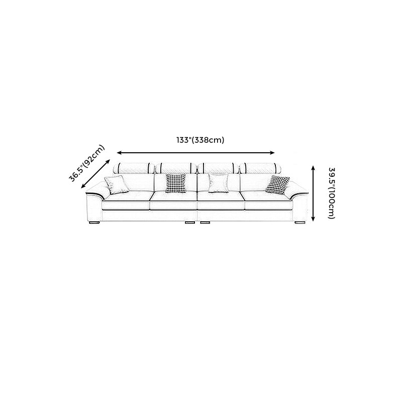 Pillow Top Arm Sofa and Chaise Cushions Back Sectionals with Storage Clearhalo 'furn' 'furn_sectionals' 'Furniture' 'furniture_sectionals' 'Living Room Furniture' 'Sectionals' 4919268