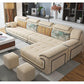 140.94"L x 68.5"W x 33.46"H Pillow Top Arm Sofa and Chaise Cushion Back Sectionals Beige Right Clearhalo 'furn' 'furn_sectionals' 'Furniture' 'furniture_sectionals' 'Living Room Furniture' 'Sectionals' 4919272