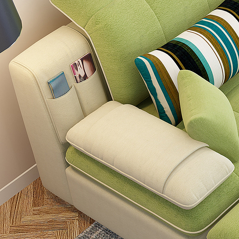 Removable Cushions Pillow Top Arm Sofa/Sectional with Slipcovered and Storage Clearhalo 'furn' 'furn_sectionals' 'Furniture' 'furniture_sectionals' 'Living Room Furniture' 'Sectionals' 4919328