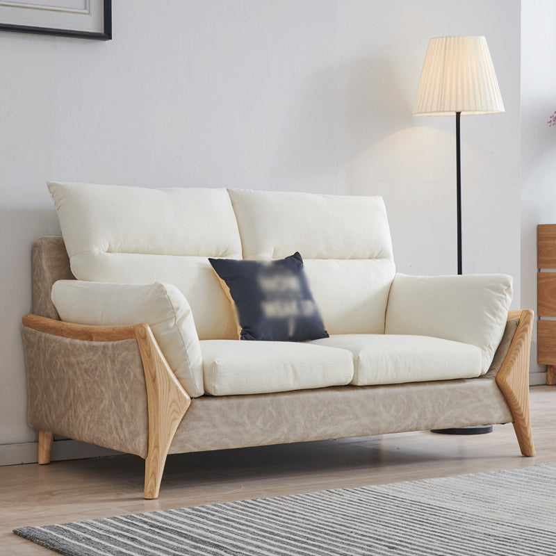 30.71"High Pillow Top Arm Sofa Fabric Cushion Back Sectional for Living Room 63"L x 36"W x 31"H Clearhalo 'furn' 'furn_sectionals' 'Furniture' 'furniture_sectionals' 'Living Room Furniture' 'Sectionals' 4919354