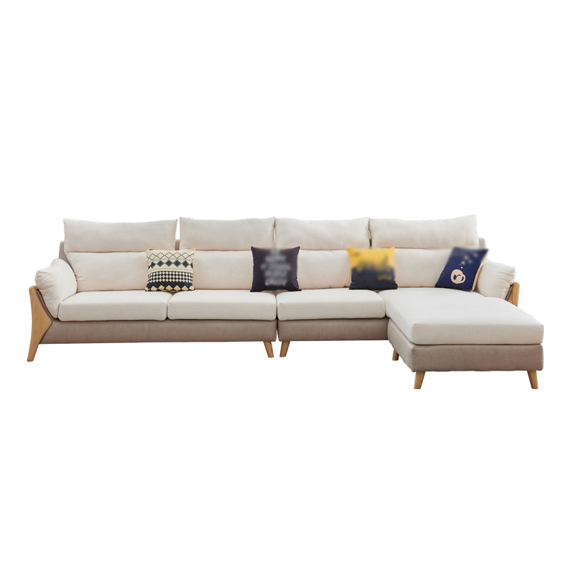 30.71"High Pillow Top Arm Sofa Fabric Cushion Back Sectional for Living Room Clearhalo 'furn' 'furn_sectionals' 'Furniture' 'furniture_sectionals' 'Living Room Furniture' 'Sectionals' 4919357
