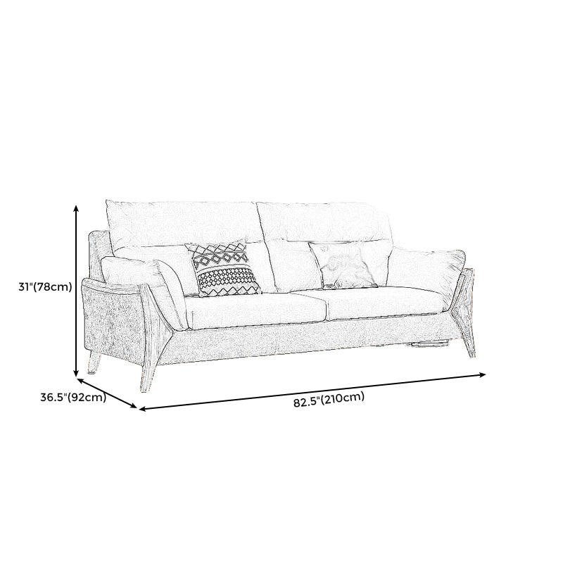 30.71"High Pillow Top Arm Sofa Fabric Cushion Back Sectional for Living Room Clearhalo 'furn' 'furn_sectionals' 'Furniture' 'furniture_sectionals' 'Living Room Furniture' 'Sectionals' 4919366