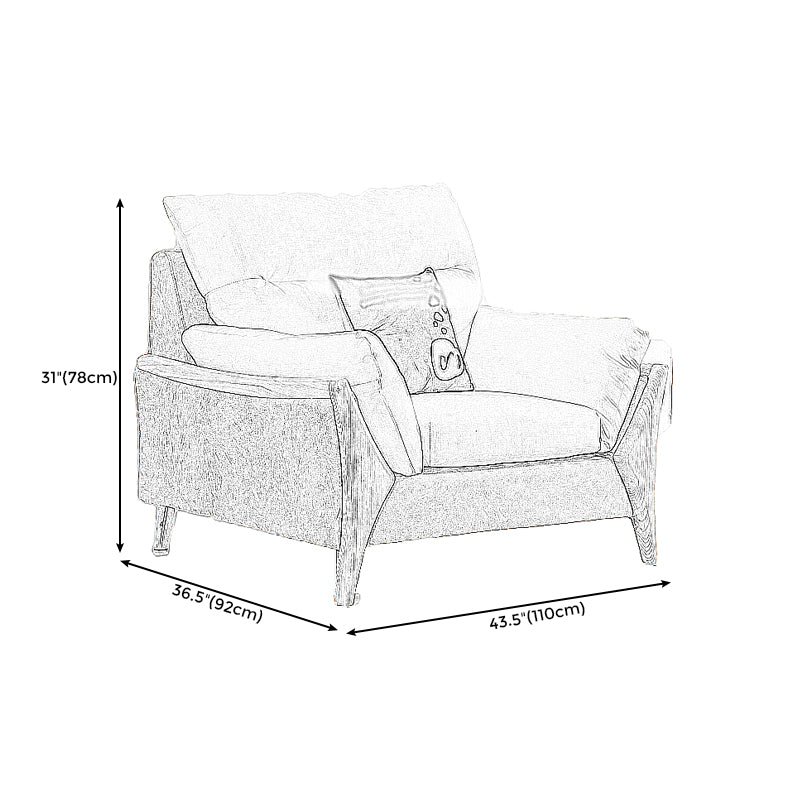 30.71"High Pillow Top Arm Sofa Fabric Cushion Back Sectional for Living Room Clearhalo 'furn' 'furn_sectionals' 'Furniture' 'furniture_sectionals' 'Living Room Furniture' 'Sectionals' 4919367