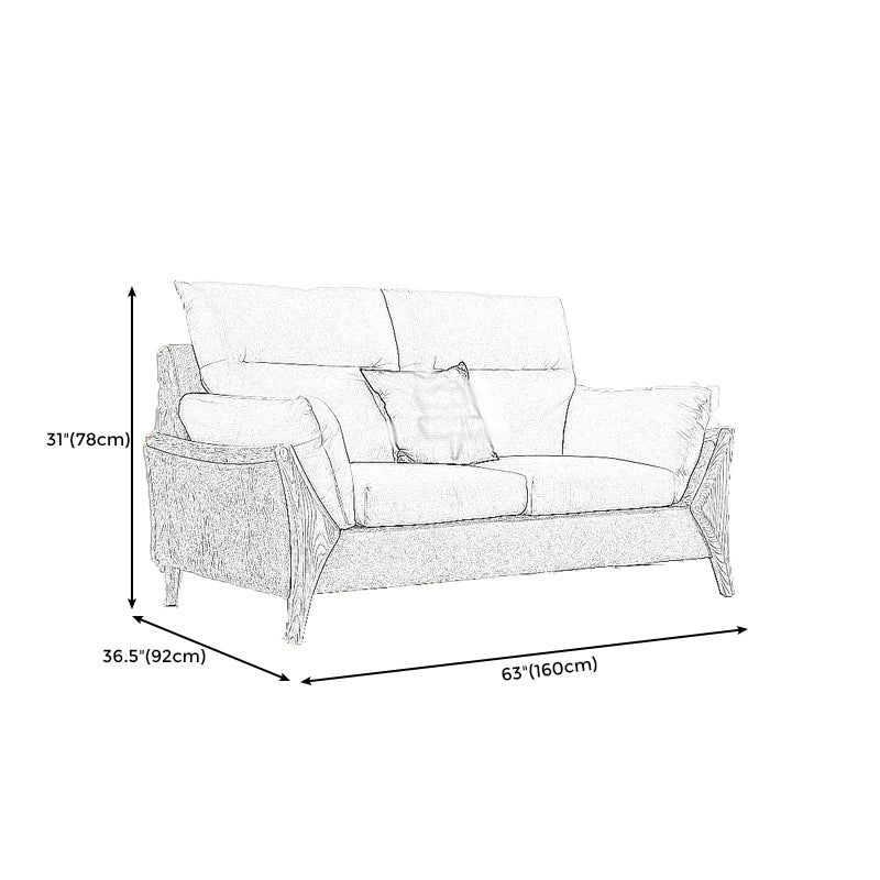 30.71"High Pillow Top Arm Sofa Fabric Cushion Back Sectional for Living Room Clearhalo 'furn' 'furn_sectionals' 'Furniture' 'furniture_sectionals' 'Living Room Furniture' 'Sectionals' 4919368