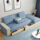 80.7"L √ó 40.16"W √ó 27.95"H One Arm Sectional Slipcovered Sofa with Storage Blue Clearhalo 'furn' 'furn_sectionals' 'Furniture' 'furniture_sectionals' 'Living Room Furniture' 'Sectionals' 4919418