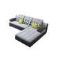 Scandinavian Light Gray Pillow Top Arm Sofa Slipcovered Sectional with Pocket Storage 100"L x 71"W x 33.5"H Clearhalo 'furn' 'furn_sectionals' 'Furniture' 'furniture_sectionals' 'Living Room Furniture' 'Sectionals' 4919443