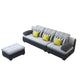 Scandinavian Light Gray Pillow Top Arm Sofa Slipcovered Sectional with Pocket Storage 106"L x 71"W x 33.5"H Clearhalo 'furn' 'furn_sectionals' 'Furniture' 'furniture_sectionals' 'Living Room Furniture' 'Sectionals' 4919444
