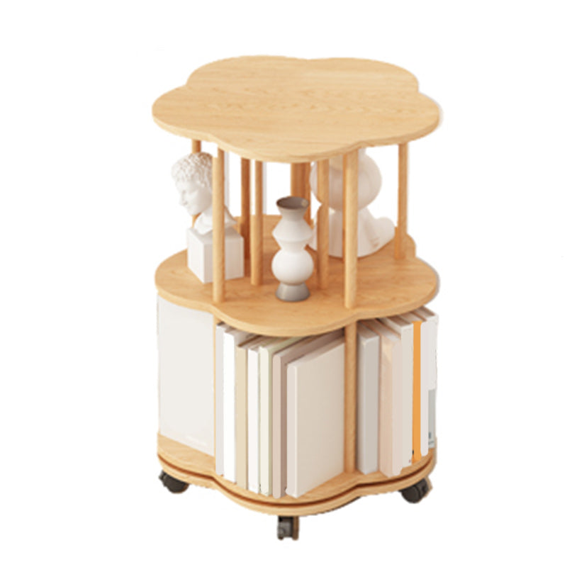 Contemporary Wooden Bookcase Vertical Open Back Bookshelf for Home Office 18.9"L x 18.9"W x 27"H Natural Clearhalo 'Bookcases' 'furn' 'furn_bookcases' 'Furniture' 'furniture_bookcases' 'Office Furniture' 4924146