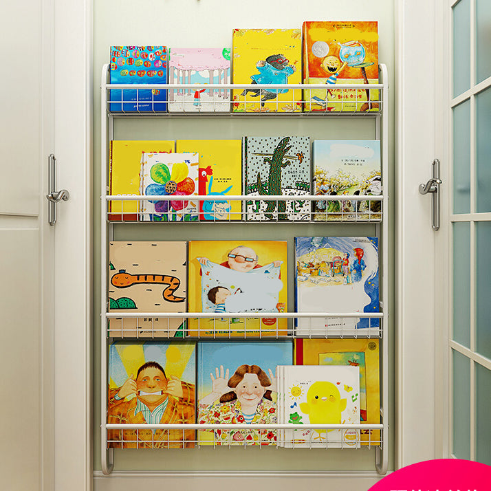 Modern Style Bookshelf Metal Wall Mounted Bookcase for Home Office Clearhalo 'Bookcases' 'furn' 'furn_bookcases' 'Furniture' 'furniture_bookcases' 'Office Furniture' 4924158