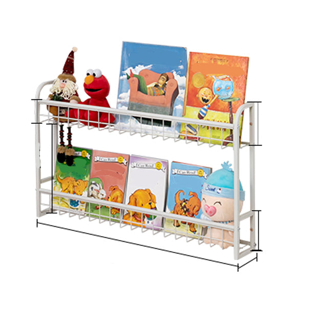 Modern Style Bookshelf Metal Wall Mounted Bookcase for Home Office 32.1"L x 4.6"W x 18.9"H Clearhalo 'Bookcases' 'furn' 'furn_bookcases' 'Furniture' 'furniture_bookcases' 'Office Furniture' 4924162