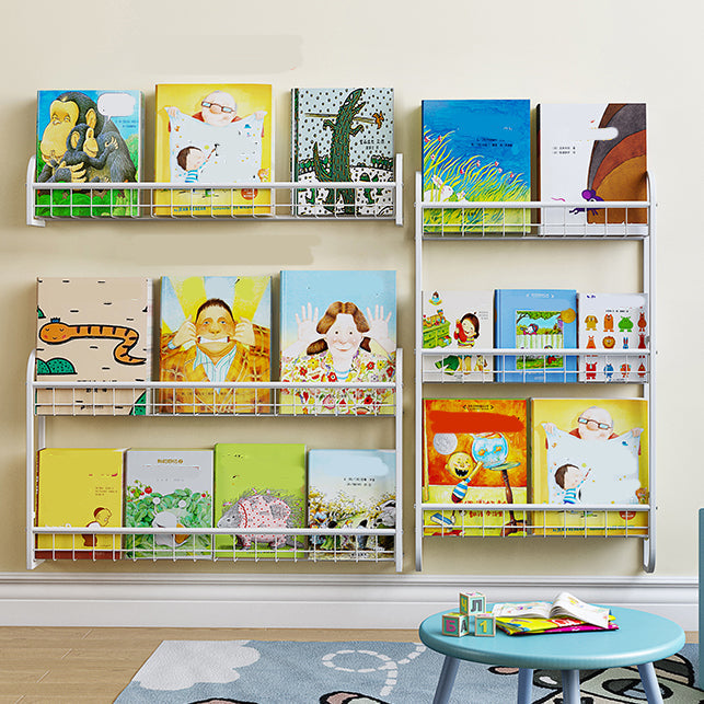 Modern Style Bookshelf Metal Wall Mounted Bookcase for Home Office Clearhalo 'Bookcases' 'furn' 'furn_bookcases' 'Furniture' 'furniture_bookcases' 'Office Furniture' 4924165