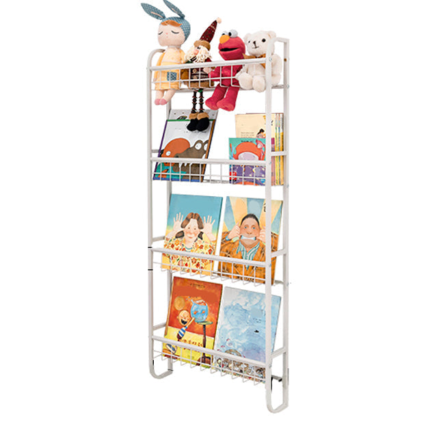 Modern Style Bookshelf Metal Wall Mounted Bookcase for Home Office 20.3"L x 4.6"W x 47.2"H Clearhalo 'Bookcases' 'furn' 'furn_bookcases' 'Furniture' 'furniture_bookcases' 'Office Furniture' 4924168