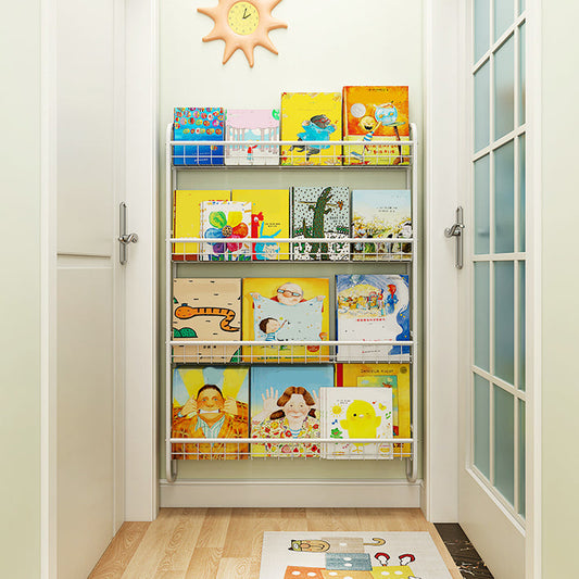 Modern Style Bookshelf Metal Wall Mounted Bookcase for Home Office Clearhalo 'Bookcases' 'furn' 'furn_bookcases' 'Furniture' 'furniture_bookcases' 'Office Furniture' 4924175