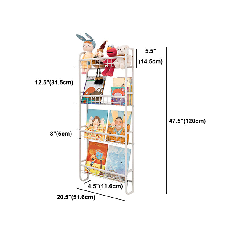 Modern Style Bookshelf Metal Wall Mounted Bookcase for Home Office Clearhalo 'Bookcases' 'furn' 'furn_bookcases' 'Furniture' 'furniture_bookcases' 'Office Furniture' 4924179