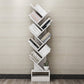 Modern Closed Back Bookshelf Manufactured Wood Vertical Bookcase for Home 14.6"L x 8.3"W x 58.1"H White Clearhalo 'Bookcases' 'furn' 'furn_bookcases' 'Furniture' 'furniture_bookcases' 'Office Furniture' 4924195