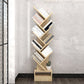 Modern Closed Back Bookshelf Manufactured Wood Vertical Bookcase for Home 14.6"L x 8.3"W x 58.1"H Natural Clearhalo 'Bookcases' 'furn' 'furn_bookcases' 'Furniture' 'furniture_bookcases' 'Office Furniture' 4924200