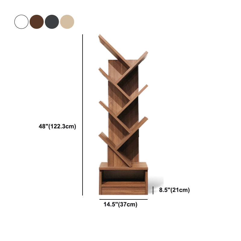 Modern Closed Back Bookshelf Manufactured Wood Vertical Bookcase for Home Clearhalo 'Bookcases' 'furn' 'furn_bookcases' 'Furniture' 'furniture_bookcases' 'Office Furniture' 4924212
