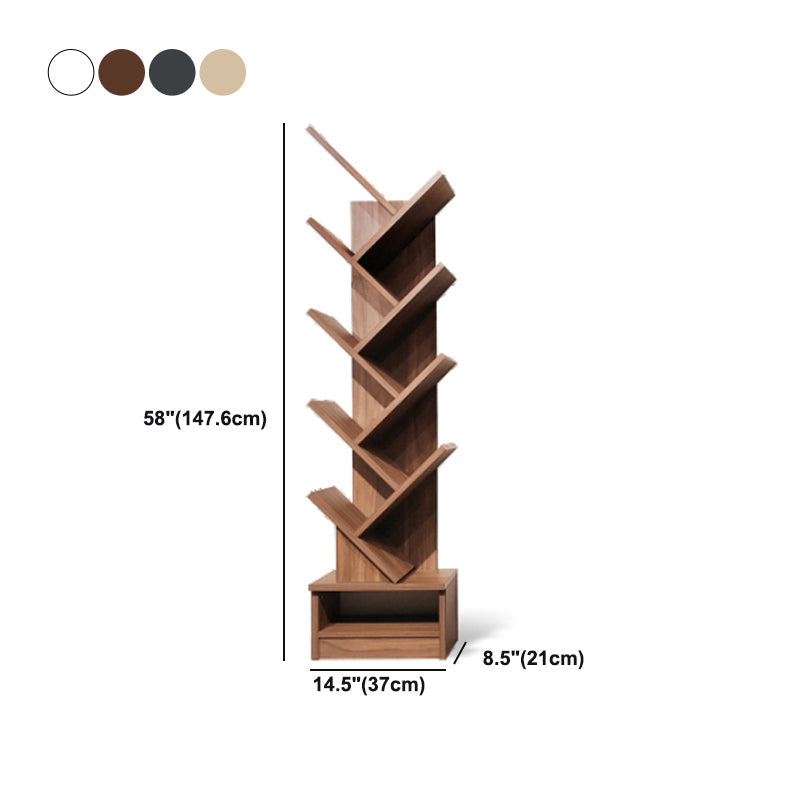 Modern Closed Back Bookshelf Manufactured Wood Vertical Bookcase for Home Clearhalo 'Bookcases' 'furn' 'furn_bookcases' 'Furniture' 'furniture_bookcases' 'Office Furniture' 4924213