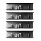 7.87"H Bookshelf Contemporary Style Wall Mounted Bookcase for Office Home 23.6"L x 5.9"W x 7.9"H Black 4 Piece Set Clearhalo 'Bookcases' 'furn' 'furn_bookcases' 'Furniture' 'furniture_bookcases' 'Office Furniture' 4924230