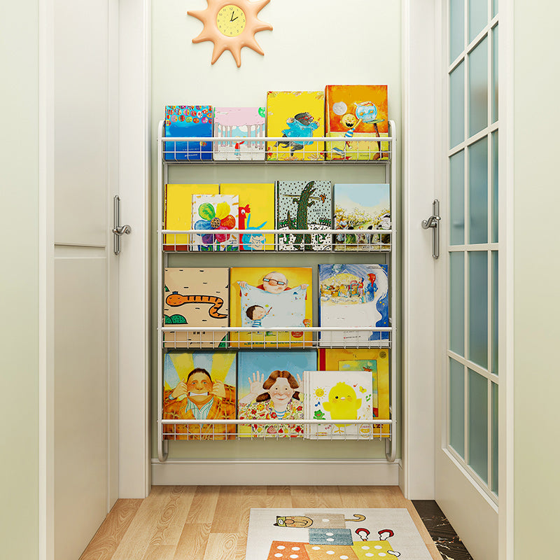 Modern Style Metal Bookshelf Wall Mounted Bookcase for Bedroom Clearhalo 'Bookcases' 'furn' 'furn_bookcases' 'Furniture' 'furniture_bookcases' 'Office Furniture' 4924239