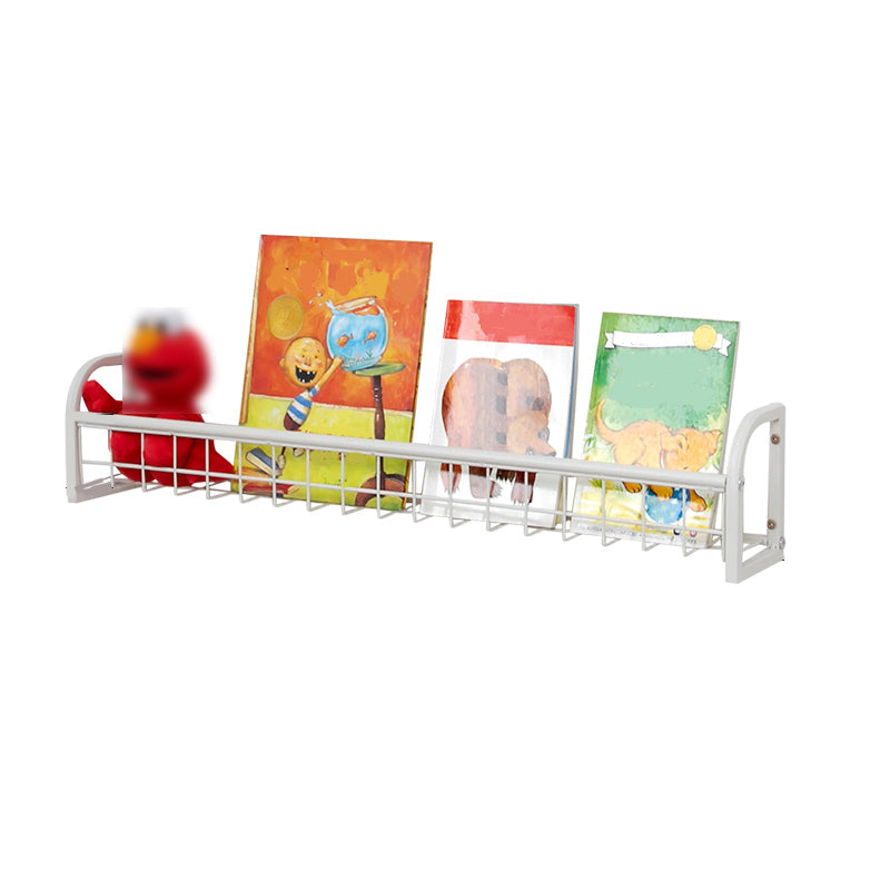 Modern Style Metal Bookshelf Wall Mounted Bookcase for Bedroom 32.1"L x 4.6"W x 6.3"H Clearhalo 'Bookcases' 'furn' 'furn_bookcases' 'Furniture' 'furniture_bookcases' 'Office Furniture' 4924245