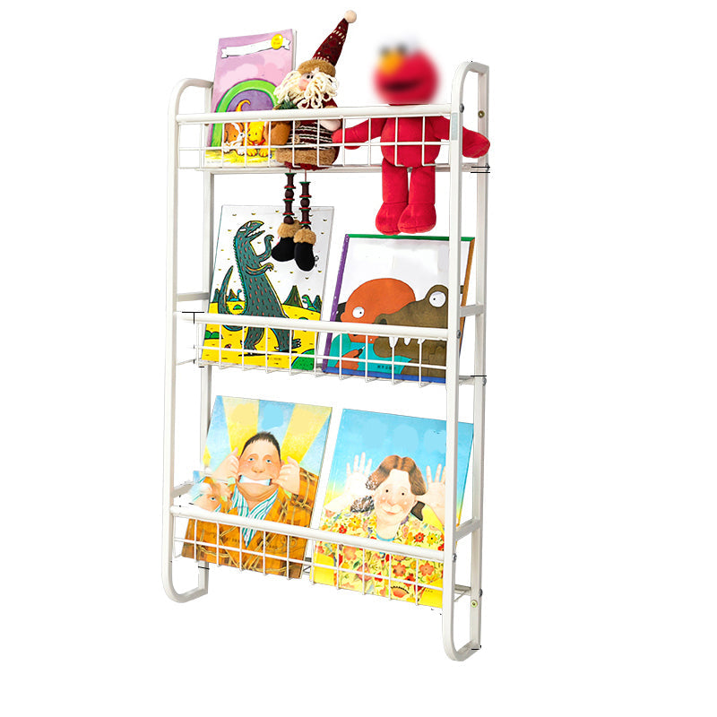 Modern Style Metal Bookshelf Wall Mounted Bookcase for Bedroom 20.3"L x 4.6"W x 34.5"H Clearhalo 'Bookcases' 'furn' 'furn_bookcases' 'Furniture' 'furniture_bookcases' 'Office Furniture' 4924247