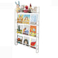 Modern Style Metal Bookshelf Wall Mounted Bookcase for Bedroom 32.1"L x 4.6"W x 47.2"H Clearhalo 'Bookcases' 'furn' 'furn_bookcases' 'Furniture' 'furniture_bookcases' 'Office Furniture' 4924251