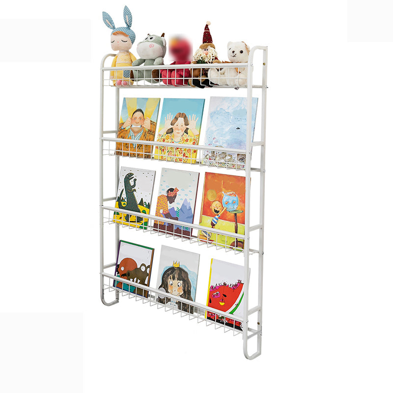 Modern Style Metal Bookshelf Wall Mounted Bookcase for Bedroom 32.1"L x 4.6"W x 47.2"H Clearhalo 'Bookcases' 'furn' 'furn_bookcases' 'Furniture' 'furniture_bookcases' 'Office Furniture' 4924251