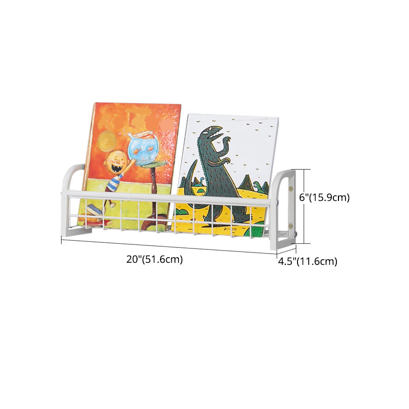 Modern Style Metal Bookshelf Wall Mounted Bookcase for Bedroom Clearhalo 'Bookcases' 'furn' 'furn_bookcases' 'Furniture' 'furniture_bookcases' 'Office Furniture' 4924255