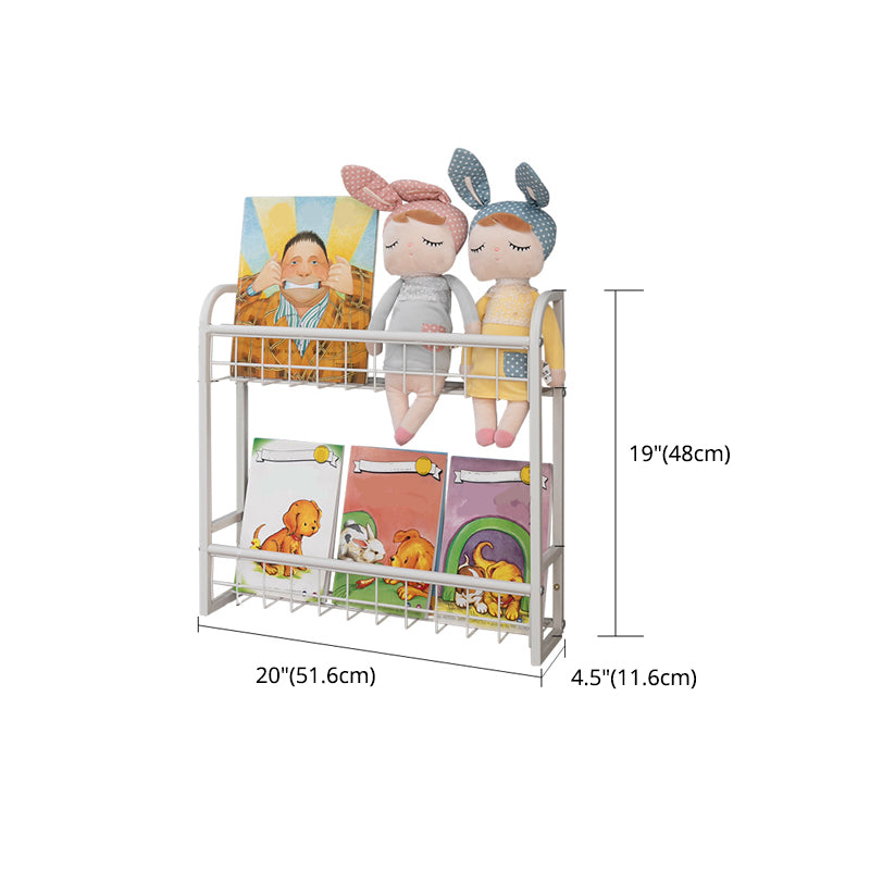 Modern Style Metal Bookshelf Wall Mounted Bookcase for Bedroom Clearhalo 'Bookcases' 'furn' 'furn_bookcases' 'Furniture' 'furniture_bookcases' 'Office Furniture' 4924256