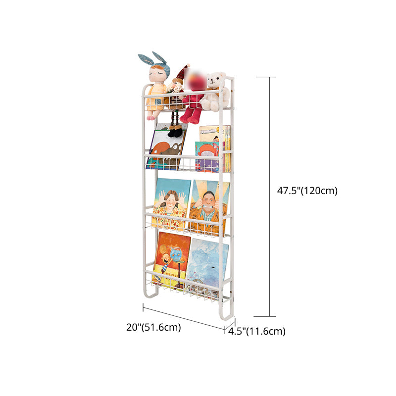 Modern Style Metal Bookshelf Wall Mounted Bookcase for Bedroom Clearhalo 'Bookcases' 'furn' 'furn_bookcases' 'Furniture' 'furniture_bookcases' 'Office Furniture' 4924258