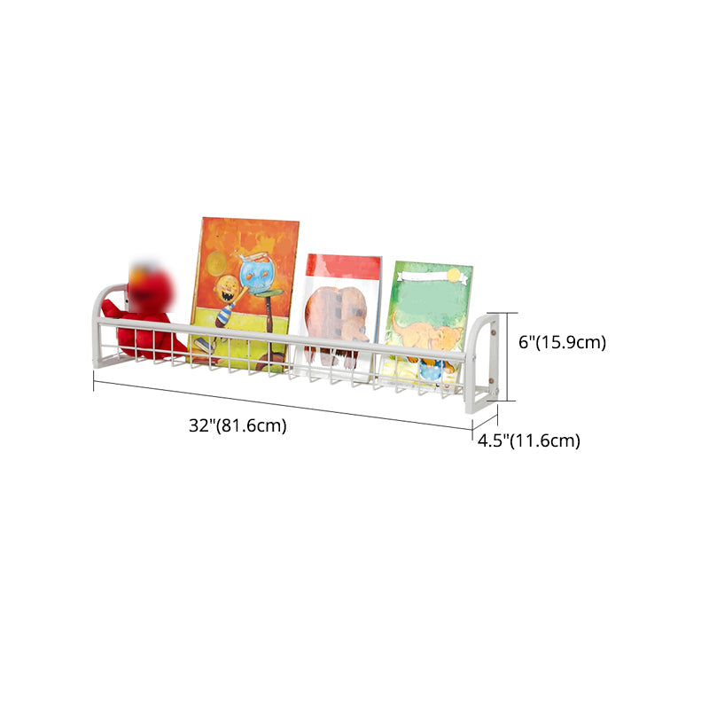 Modern Style Metal Bookshelf Wall Mounted Bookcase for Bedroom Clearhalo 'Bookcases' 'furn' 'furn_bookcases' 'Furniture' 'furniture_bookcases' 'Office Furniture' 4924259