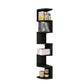 Contemporary Wall Mounted Bookcase Engineered Wood Bookshelf for Home Office Black 7.9"L x 7.9"W x 52"H Clearhalo 'Bookcases' 'Furniture' 'furniture_bookcases' 'Office Furniture' 4924264