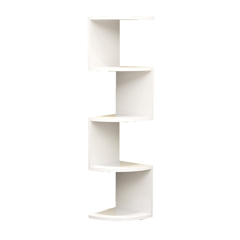 Contemporary Wall Mounted Bookcase Engineered Wood Bookshelf for Home Office White 7.9"L x 7.9"W x 34.6"H Clearhalo 'Bookcases' 'Furniture' 'furniture_bookcases' 'Office Furniture' 4924267