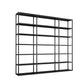 9.84"W Bookshelf Open Back Modern Style Bookcase for Home and Office 71"L x 10"W x 71"H Matte Black Clearhalo 'Bookcases' 'furn' 'furn_bookcases' 'Furniture' 'furniture_bookcases' 'Office Furniture' 4924288