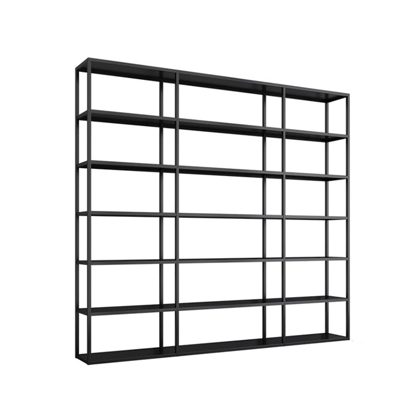 9.84"W Bookshelf Open Back Modern Style Bookcase for Home and Office 71"L x 10"W x 71"H Matte Black Clearhalo 'Bookcases' 'furn' 'furn_bookcases' 'Furniture' 'furniture_bookcases' 'Office Furniture' 4924288
