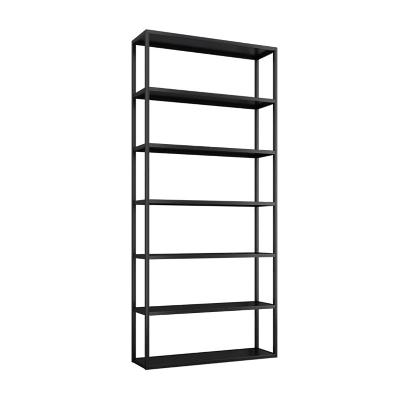 9.84"W Bookshelf Open Back Modern Style Bookcase for Home and Office Matte Black Clearhalo 'Bookcases' 'furn' 'furn_bookcases' 'Furniture' 'furniture_bookcases' 'Office Furniture' 4924289