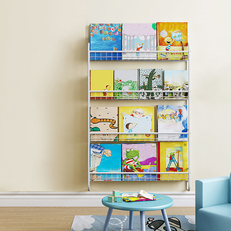 Modern Style Bookshelf Wall Mounted Metal Bookcase for Kid Room Clearhalo 'Bookcases' 'furn' 'furn_bookcases' 'Furniture' 'furniture_bookcases' 'Office Furniture' 4924331