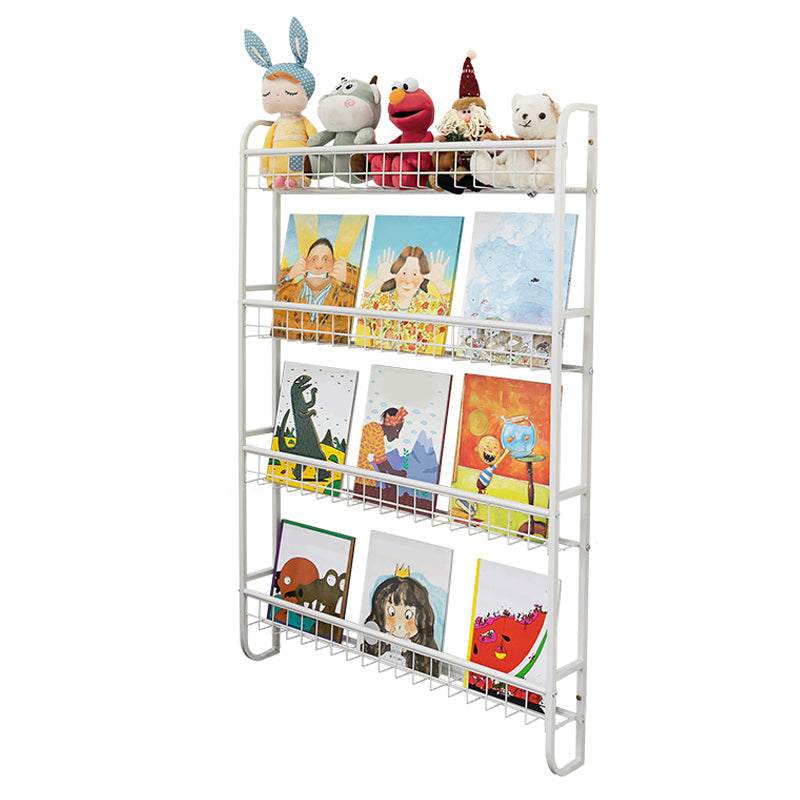 Modern Style Bookshelf Wall Mounted Metal Bookcase for Kid Room 32.1"L x 4.6"W x 47.2"H Clearhalo 'Bookcases' 'furn' 'furn_bookcases' 'Furniture' 'furniture_bookcases' 'Office Furniture' 4924336