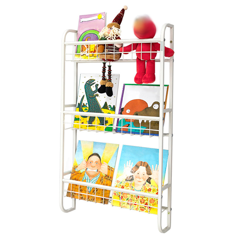 Modern Style Bookshelf Wall Mounted Metal Bookcase for Kid Room 20.3"L x 4.6"W x 34.5"H Clearhalo 'Bookcases' 'furn' 'furn_bookcases' 'Furniture' 'furniture_bookcases' 'Office Furniture' 4924337