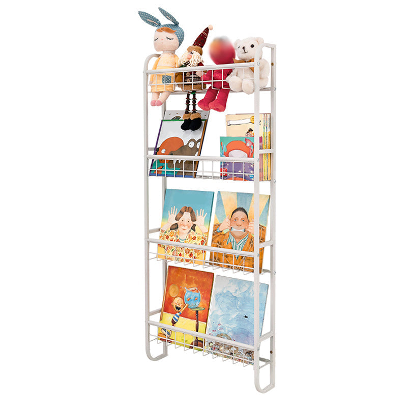 Modern Style Bookshelf Wall Mounted Metal Bookcase for Kid Room 20.3"L x 4.6"W x 47.2"H Clearhalo 'Bookcases' 'furn' 'furn_bookcases' 'Furniture' 'furniture_bookcases' 'Office Furniture' 4924340